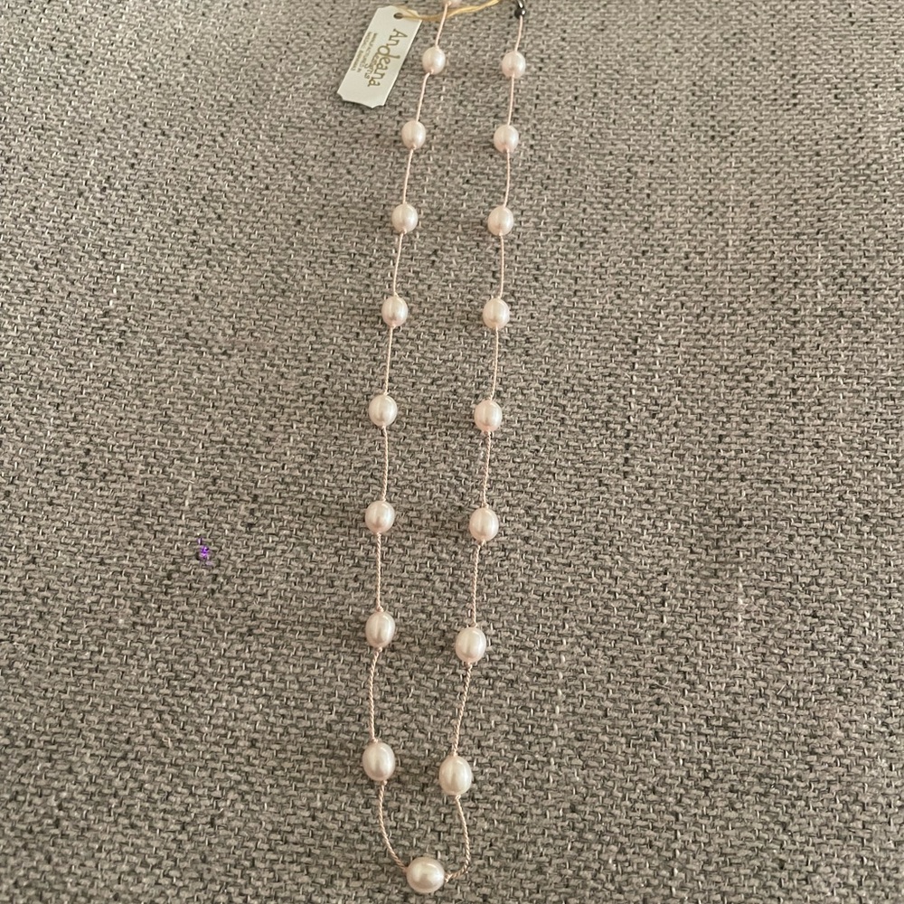 Andeans matching Pearl Necklace & Bracelet